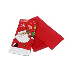 Imagem de CONJUNTO COM 2 TOALHAS PARA COPA PAPAI NOEL  - Mabruk Importacao E Comercio Ltda