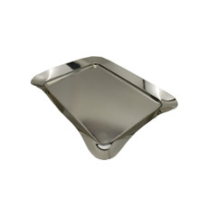 Imagem de BANDEJA DE AÇO INOX CHAMPANHE BONBON 43CM X 34CM X 4CM  - Rojemac Impotacao E Exportacao Ltda