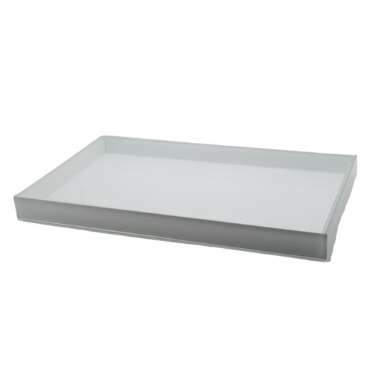 Imagem BANDEJA CLEAN ESPELHADA LAVABO 30X50X5CM EM VIDRO COR BRANCO