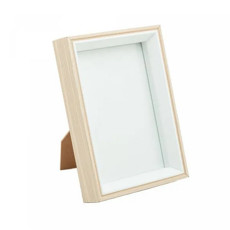 Imagem de PORTA-RETRATO DE MDF 15CM X 20CM COR BEGE E BRANCO  - Coliseu Presentes Ltda