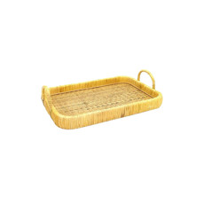 Imagem de BANDEJA DECORATIVA EM RATTAN E MDF M COM RATTAN 10X47X32CM  - Lucatti Artes E Decoracoes Ltda