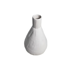 Imagem de VASO DECORATIVO FORMATO CONE EM CERÂMICA BRANCO 26X17 CM - GRILLO 59222 - Grillo Ltda