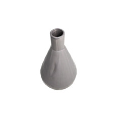 Imagem de VASO DECORATIVO FORMATO CONE EM CERÂMICA CINZA 26X17 CM - GRILLO 59222 - Grillo Ltda