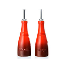 Imagem de CONJUNTO AZEITE E VINAGRE EM CERÂMICA VERMELHO 240ML 17X7 CM - LE CREUSET - Le Creuset Do Brasil Ltda 
