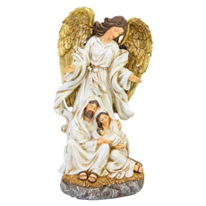 Imagem de SAGRADA FAMÍLIA DECORATIVA EM RESINA NA COR BRANCA 30X17X12 CM - Cross Comercial Ltda