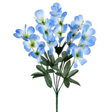 Imagem de BUQUÊ DECORATIVO DE FRÉSIA AZUL EM PLÁSTICO MOLDÁVEL 38X20CM - GRILLO - Grillo Ltda