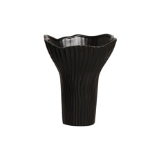 Imagem de VASO DECORATIVO PRETO FOSCO EM CERÂMICA 28X25,5CM - CERÂMICA MAZZOTTI - Ceramica Artistica Mazzotti Ltda