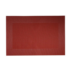 Imagem de LUGAR AMERICANO RETANGULAR FRAME VERMELHO EM PVC 45X30CM - PARAMOUNT INDUSTRIA - Paramount Ind E Com De Plast Ltda