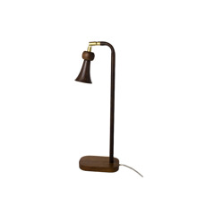 Imagem de LUMINÁRIA DE LED AMARELO DECORATIVA EM MADEIRA COM DETALHES DE METAL 40X13X8 CM - Movelaria Coisas Do Brasil Ltda