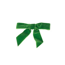 Imagem de JOGO DE 6 LAÇOS PRONTOS DECORATIVO EM VELUDO VERDE 8X10CM - Cromus Embalagens Ind. E Com. Ltda