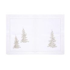 Imagem de LUGAR AMERICANO NATALINO BRANCO COM ÁRVORE 35X50CM - CROMUS - Cromus Embalagens Ind E Com Ltda