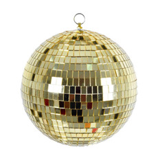 Imagem de BOLA NATALINA ESPELHADA DOURADA EM PVC 30X30X30CM - GRILLO - Grillo Ltda
