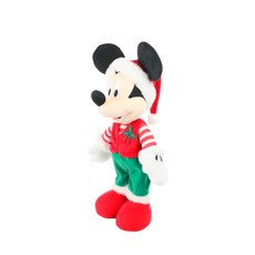 Imagem de MICKEY NATALINO COM GORRO VERMELHO E CAMISA LISTRADA VERMELHA E BRANCA - CROMU - Cromus Embalagens Ind E Com Ltda