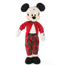 Imagem de MICKEY NATALINO DECORATIVO COM GORRO E CALÇA XADREZ EM POLIÉSTER 55X23X21CM - CROMUS - Cromus Embalagens Ind E Com Ltda