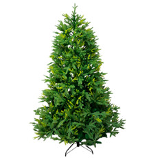 Imagem de ÁRVORE DE NATAL ROMA VERDE 240CM 1688 GALHOS COM FOLHAS EM SILICONE - DINATALE - Dinatale Import Ltda