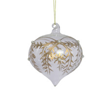 Imagem de BOLA NATALINA DECORATIVA DE VIDRO TRANSPARENTE 10CM - GRILLO - Grillo Ltda