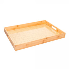 Imagem de BANDEJA DE BAMBU COM FUNDO EM TRELIÇA 48CM X 35CM X 5CM - WOLFF - Rojemac Impotacao E Exportacao Ltda