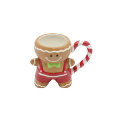 Imagem de CANECA NATALINA FORMATO GINGER 350ML EM CERÂMICA 12X14X9,5CM - TOKDACASA - Cromus Embalagens Ind E Com Ltda