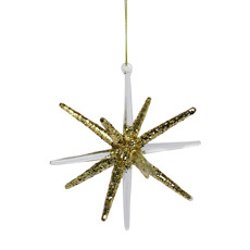 Imagem de CONJUNTO 2 PINGENTES FORMATO ESTRELA DE VIDRO 9X14CM - CROSS - Cross Comercial Ltda