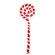 Imagem de BENGALA CANDY VERMELHA E BRANCA DECORATIVA DE TECIDO E METAL 39CM - TOKDACASA - Cromus Embalagens Ind E Com Ltda