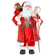 Imagem de PAPAI NOEL DECORATIVO DE PLÁSTICO E RESINA 80CM - GRILLO - Grillo Ltda