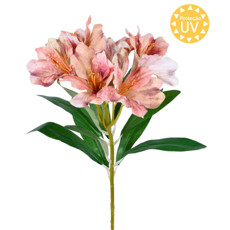 Imagem de HASTE DECORATIVA DE LÍRIO PERUANO ROSA DE PLÁSTICO MOLDÁVEL 61X15CM - GRILLO - Grillo Ltda