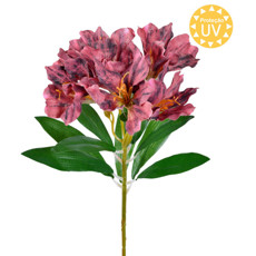 Imagem de HASTE DECORATIVA DE LÍRIO PERUANO VINHO DE PLÁSTICO MOLDÁVEL 61X15CM - GRILLO - Grillo Ltda