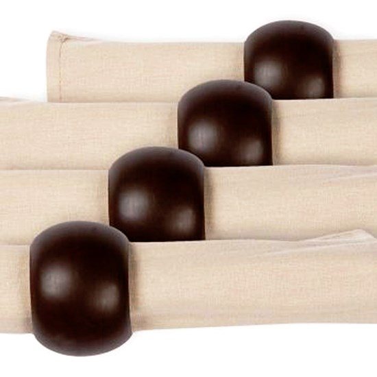 Imagem KIT 4 ARGOLAS DE GUARDANAPOS TABLE INDIAN BALI MARROM