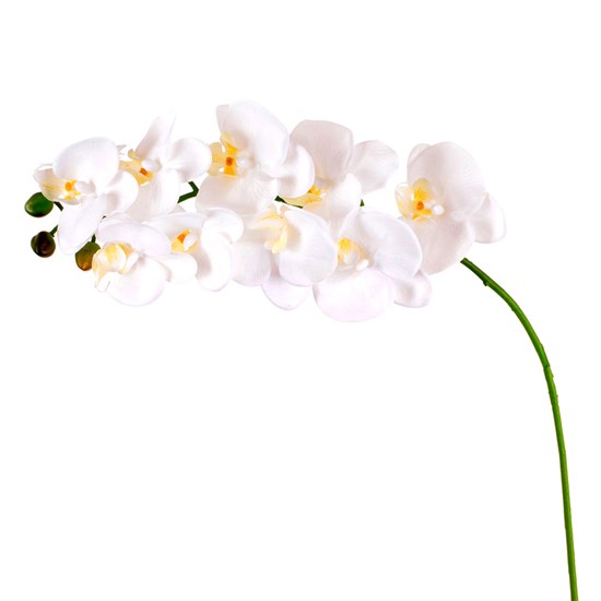 Imagem ORQUÍDEA TOQUE REAL X9 LUXO 92CM BRANCO 30683 GRILLO