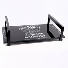 Imagem de BANDEJA JACK DANIEL'S COM ALÇA 60CM PRETO - 6f Decoracoes Exportacao Importacao E Comercio Ltda