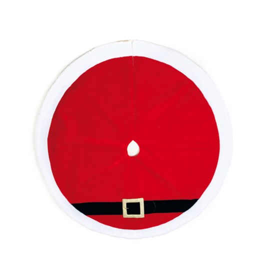 Imagem SAIA PARA ÁRVORE PAPAI NOEL 50CM VERMELHO E BRANCO CROMUS