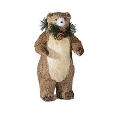 Imagem de URSO NATALINO EM ISOPOR 49CM MARROM 42469 GRILLO - Grillo Ltda