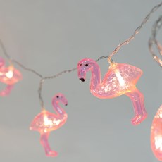 Imagem de PISCA PISCA FLAMINGOS COM 10 LÂMPADAS DE LED AMARELO A PILHA 42427 GRILLO - Grillo Ltda