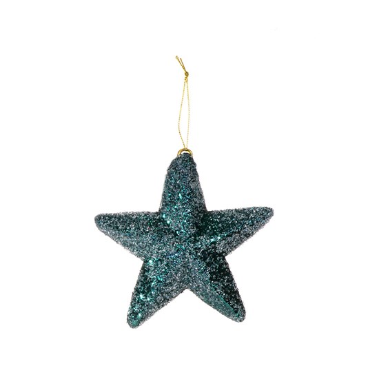 Imagem ESTRELA NATALINA COM GLITTER 15CM VERDE 40587 GRILLO