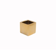 Imagem de VASO DECORATIVO QUADRADO EM CERÂMICA 9CM DOURADO 44950 GRILLO - Grillo Ltda