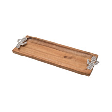 Imagem de BANDEJA DE MADEIRA DE ACACIA 41X13CM CACTUS - Rojemac Impotacao E Exportacao Ltda