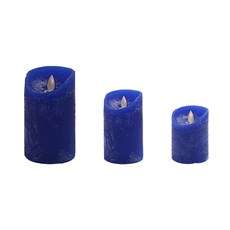 Imagem de CONJUNTO DE VELAS NATALINAS COM LED COM 3 PEÇAS AZUL 46297 GRILLO - Grillo Ltda