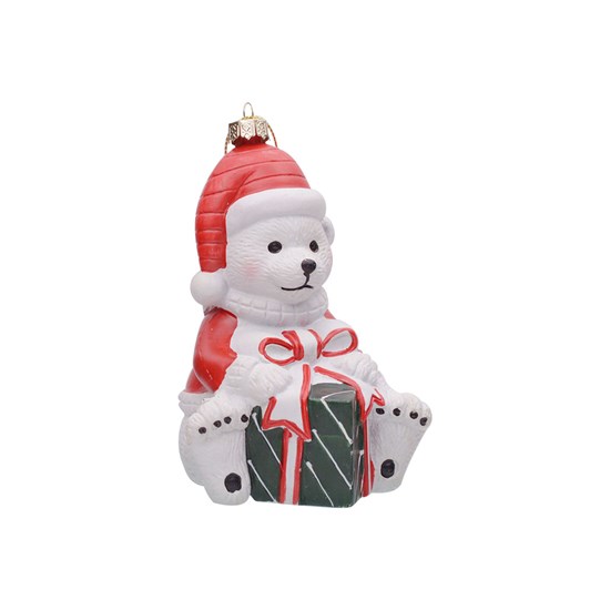Imagem ORNAMENTO URSO NATALINO 13CM 