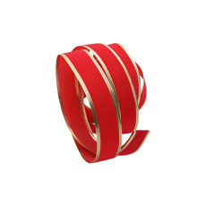 Imagem de FITA DECORATIVA ARAMADA LISA 3,8CM VERMELHO CR01 - Cromus Embalagens Ind E Com Ltda