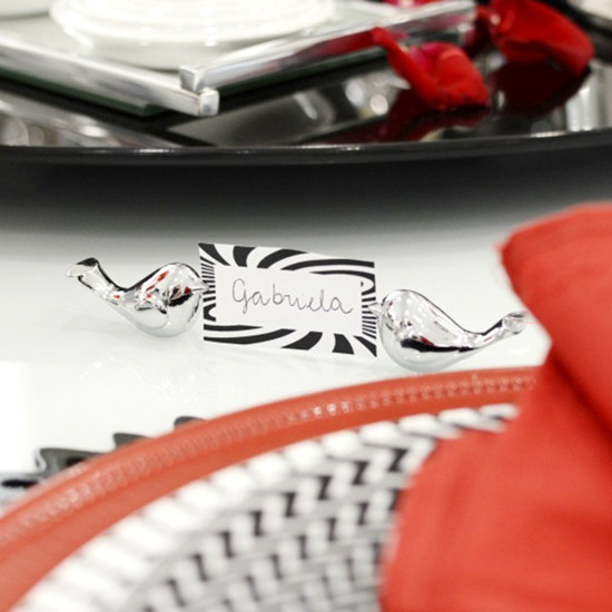 Imagem MARCADOR PÁSSARO PARA MESA POSTA CROMADO 4CM 40220 GRILLO