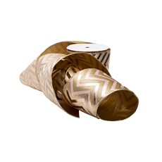 Imagem de FITA NATALINA VELUDO / BRILHO CHAMPAGNE 10CM 48152 GRILLO - Grillo Ltda