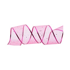 Imagem de FITA NATALINA TELA GLITTER ROSA 6,3CM 48168 GRILLO - Grillo Ltda