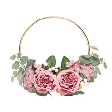 Imagem de GUIRLANDA ARCO COM FLORES ROSÊ FONDANT CROMUS - Cromus Embalagem Ind. E Com. Ltda