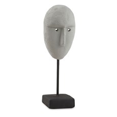 Imagem de ESCULTURA FACE EM CIMENTO 34,5X11,5CM MART - Moas Industria E Comercio Importacao E Exportacao Ltda