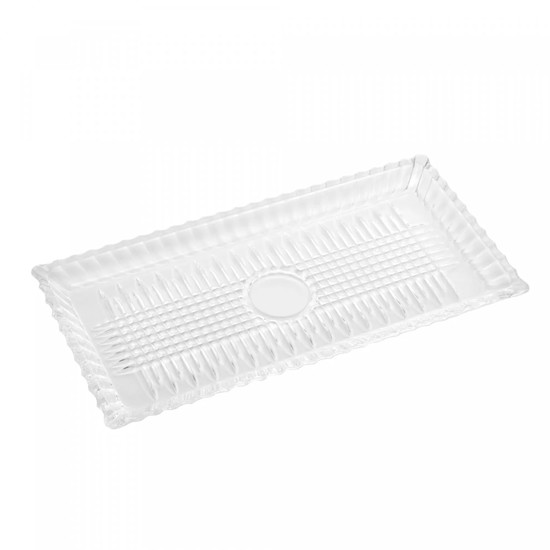 Imagem TRAVESSA RETANGULAR QUEEN EM CRISTAL DE CHUMBO 34X17X3CM - WOLFF