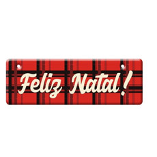 Imagem de ENFEITE MELAMINE PLACA FELIZ NATAL 40X13,5CM  - Yangzi Brasil Corpoation Ltda