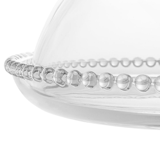 Imagem PRATO CRISTAL DE CHUMBO COM PÉ E TAMPA PEARL 20X18CM WOLFF