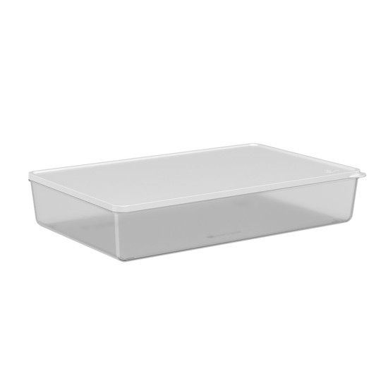 Imagem POTE BASIC 2,6LRETANGULAR EM PLÁSTICO COR BRANCO - COZA 