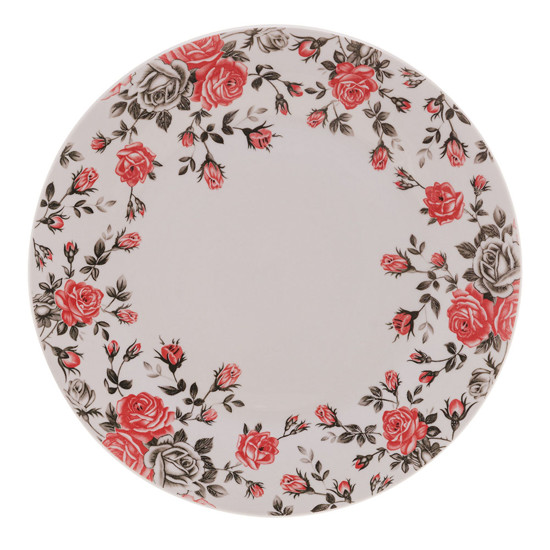 Imagem PRATO RASO DE PORCELANA PINK GARDEN 26CM