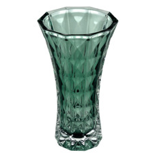 Imagem de VASO CRISTAL DE CHUMBO DIAMANT VERDE 15X26CM WOLFF - Rojemac Impotacao E Exportacao Ltda